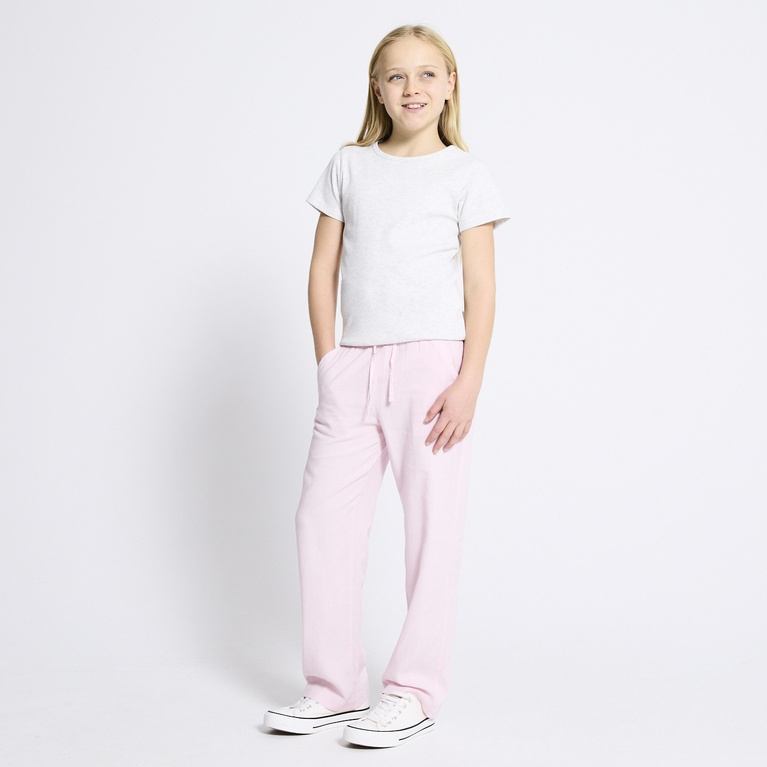 Linen blend pants "Roxy star" Soft Pink